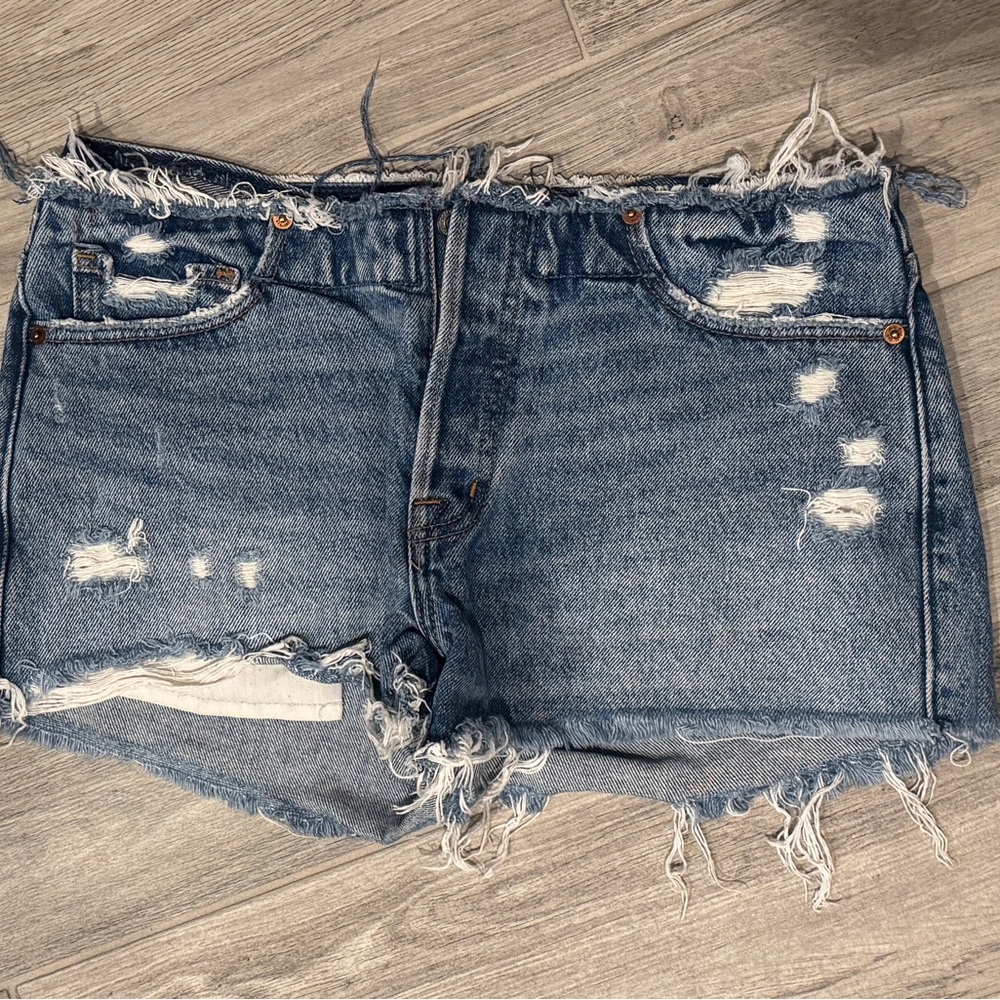 Distressed Denim Women Shorts